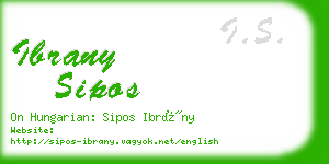 ibrany sipos business card